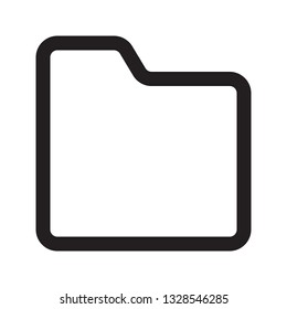 Folder icon in trendy outline style design. Vector graphic illustration. Folder icon for website design and user interface. Editable vector stroke. EPS 10.