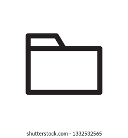 Folder icon in trendy outline style design. Vector graphic illustration. Folder icon for website design and user interface. Editable vector stroke. Pixel perfect. EPS 10.