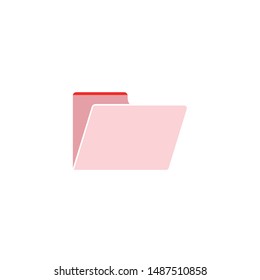 Folder Icon in trendy pink flat style isolated, for your web site design, app, logo. Vector illustration and white background