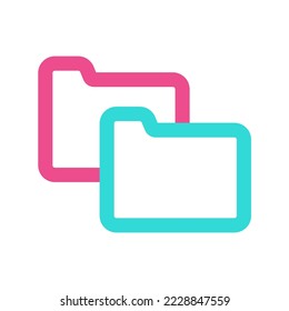 Folder Icon with Two Tone Color Style