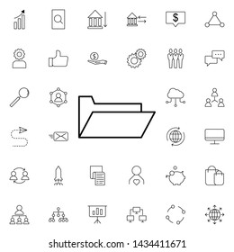 folder icon. Universal set of business for website design and development, app development