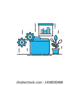 folder icon vector. business control vector. 