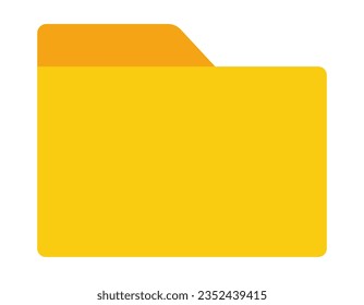 Icono de carpeta. Clipart vector aislado en fondo blanco.