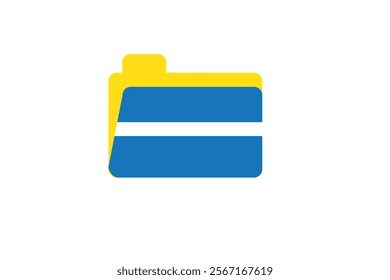 Folder icon. Vector clipart isolated on white background.