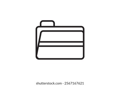 Folder icon. Vector clipart isolated on white background.