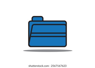 Folder icon. Vector clipart isolated on white background.