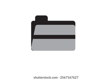 Folder icon. Vector clipart isolated on white background.