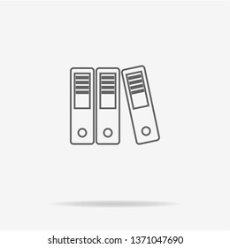 Folder icon. Vector concept illustration for design.