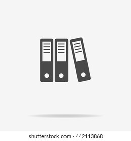 Folder icon. Vector concept illustration for design.