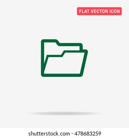 Folder icon. Vector concept illustration for design.