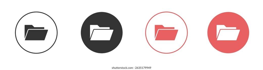 Folder icon vector design template simple and clean style