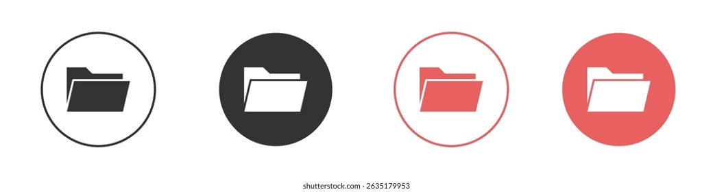 Folder icon vector design template simple and clean style
