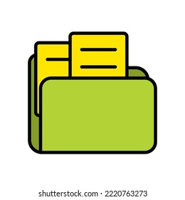 Ordnersymbol, Vektordesign-Vorlagen einzeln auf weißem Hintergrund