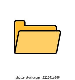 Folder icon vector design templates isolated on white background