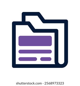 folder icon. vector dual tone icon for your website, mobile, presentation, and logo design.