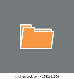Folder icon vector. File icon. Document symbol