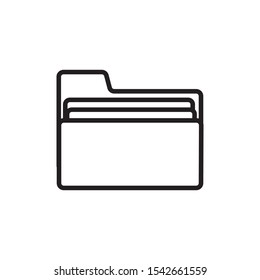 Folder icon vector. File icon. Document symbol