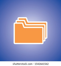 Folder icon vector. File icon. Document symbol
