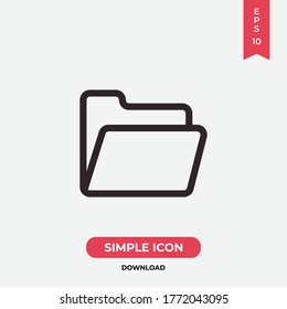 Folder icon vector. File sign