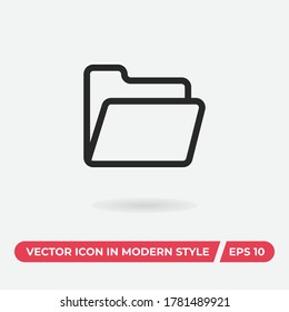 Folder icon vector. File sign