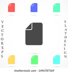 The folder icon vector. File symbol. Flat Vector illustration.The folder icon vector Upload file icon. The folder icon vector File document symbol button - document arrow
