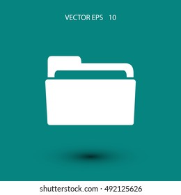Folder icon vector, flat design best vector icon