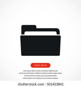 Folder icon vector, flat design best vector icon
