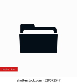 Folder icon vector, flat design best vector icon