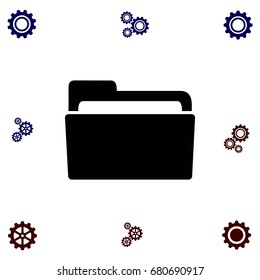 Folder icon vector, flat design best vector icon