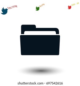 Folder icon vector, flat design best vector icon