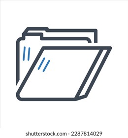 Folder icon. Vector and glyph