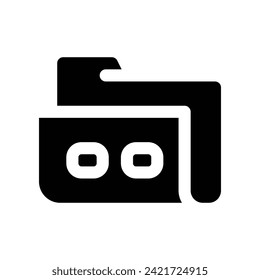 folder icon. vector glyph icon for your website, mobile, presentation, and logo design.