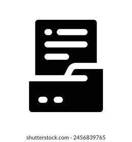 folder icon. vector glyph icon for your website, mobile, presentation, and logo design.