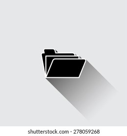 Folder icon. Vector illustration