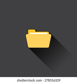 Folder icon. Vector illustration