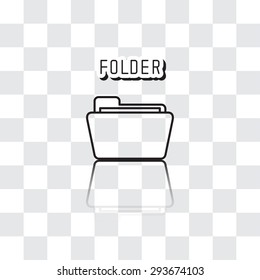 Folder icon. Vector illustration