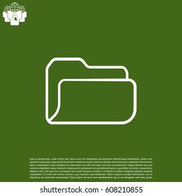 folder icon. vector illustration