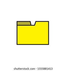 Folder icon. Vector illustration can be used for topics document, archive, file, directory concept 