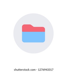 Folder Icon Vector Illustration in Flat Style for Any Purpose