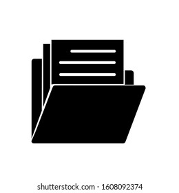 Folder icon, vector illustration. Flat design style. vector folder icon illustration isolated on white background, folder icon Eps10. folder icons graphic design vector symbols.