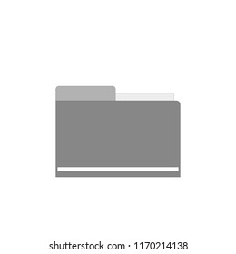 folder icon, vector illustration isolated on white background