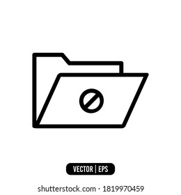 Folder icon vector illustration logo template for many purpose. Isolated on white background.