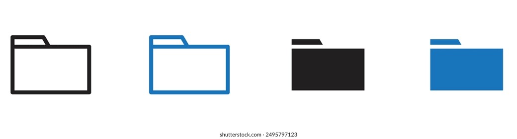 Folder icon vector illustration mark set symbol for web application