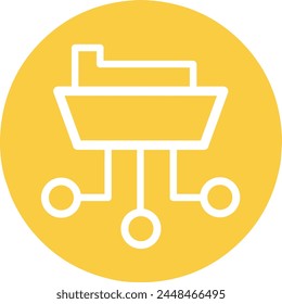 folder icon vector illustration.  minimalist design folder icon outline design