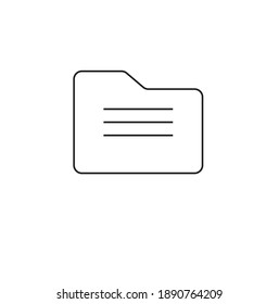 Folder Icon Vector Illustration on the white background.