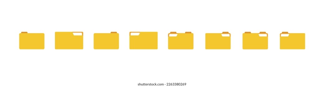 Folder icon. Vector illustration on a white background.