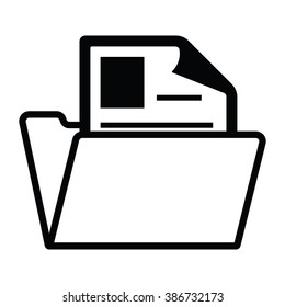 Folder Icon Vector Illustration on the white background.
