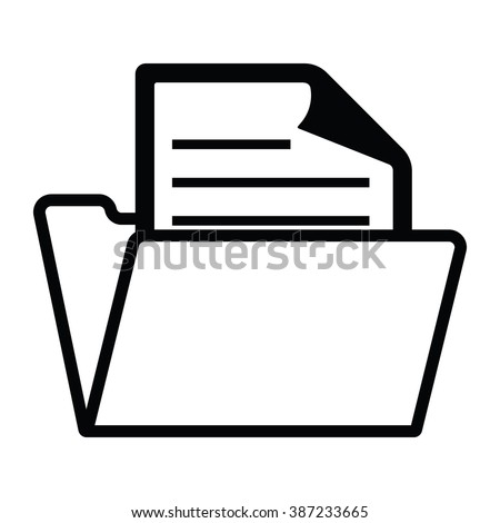 Folder Icon Vector Illustration On White Stock Vector (Royalty Free