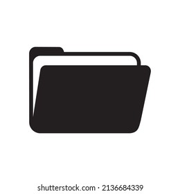 signo de ilustración de vector de icono de carpeta
