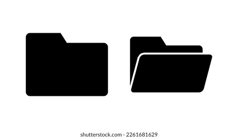 Ilustración vectorial de icono de carpeta. signo de carpeta y símbolo